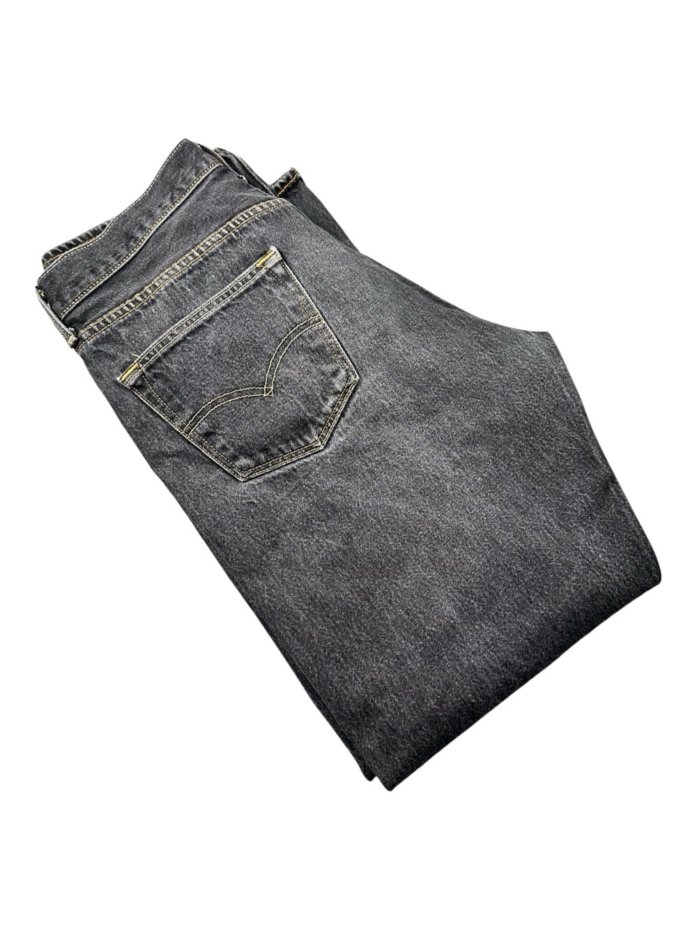 Levis 501 Distressed Men’s Jeans 36x32 Black Button Fly Straight Leg Grunge - Picture 5 of 9